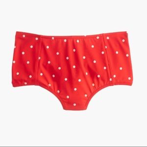 J crew High-waist bikini bottom in polka dot